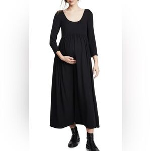 Hatch Black Phoebe Scoop Neck Maxi Dress